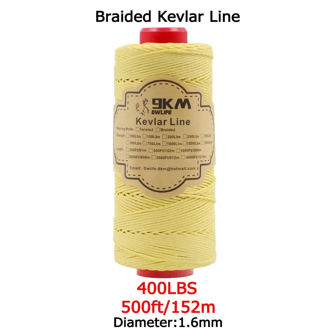 Cordon assistant tressé en Kevlar haute résistance