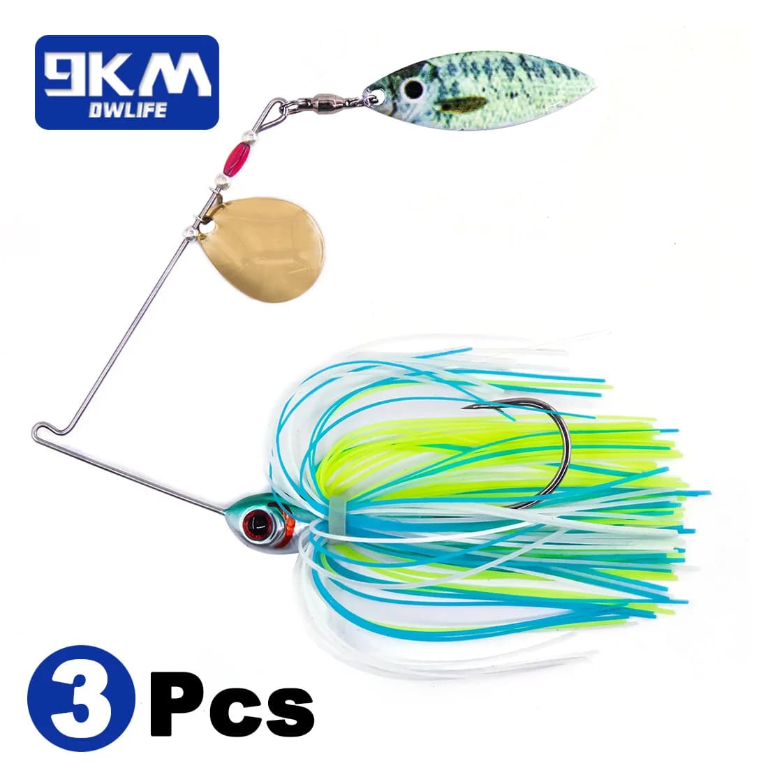 Leurre Spinner avec palettes Willow et Colorado