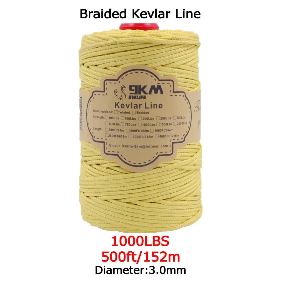Cordon assistant tressé en Kevlar haute résistance