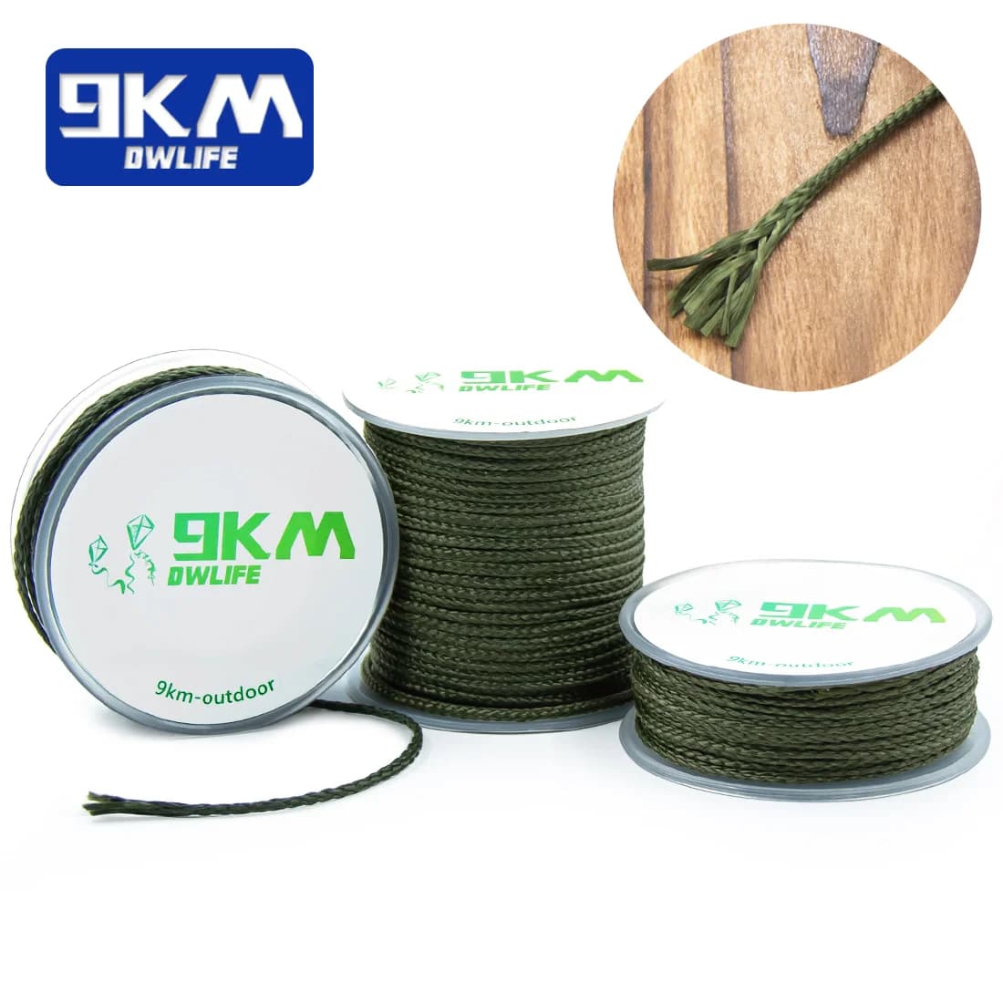 Corde tressée en Kevlar pour camping, hamacs et pêche
